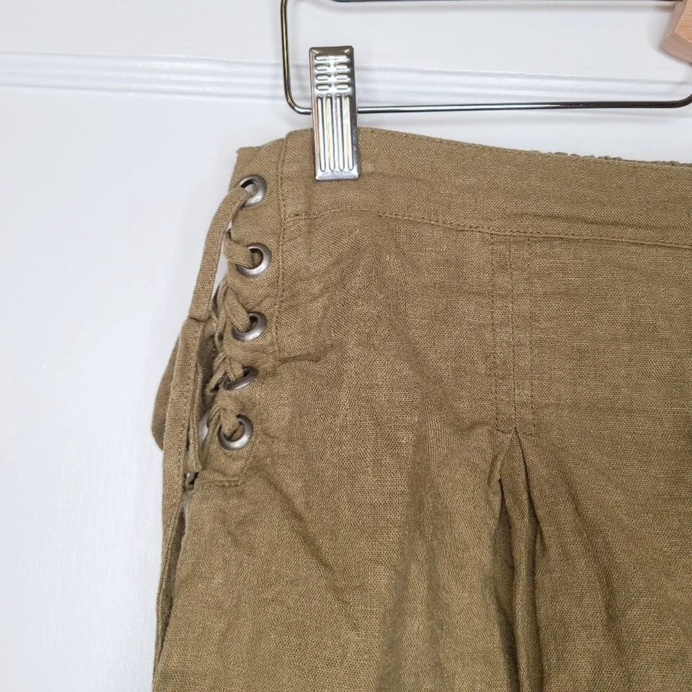Free People Silver Springs Lace Up Linen Shorts - Picture 5 of 8
